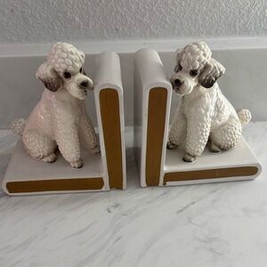 Gorgeous Vintage 1950s Lefton Japan Poodle Bookends